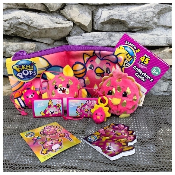 Zeni Plume Super Set Pikmi Pops Zebra Peacock Plush Limited Edition Moose Toys - Picture 1 of 2